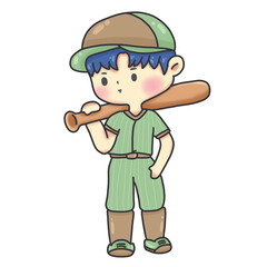 Cartoon baseball player 