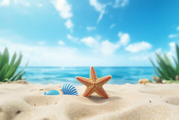 Fototapeta na wymiar starfish on the beach.