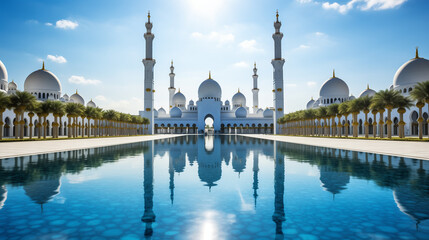 Fototapeta premium Beautiful mosque Architectural Grandeur