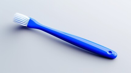 a royal blue toothbrush that creates a sense of sophistication against a bright white surface.