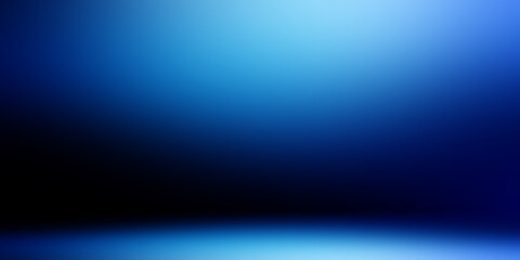 Empty studio background with soft lighting in light blue colors