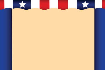 American flag background. 4th of July independence day background. Vector illustration