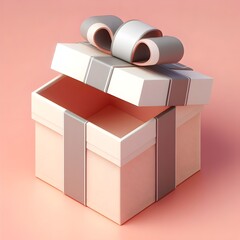 gift box on a pink background