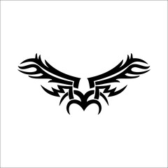 Abstract Artistry: Succubus Y2K Womb Tattoo in Monochrome Neotribal Style
