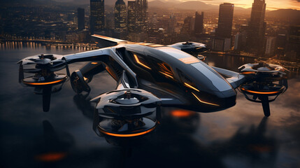 An futuristic EVTOL Aircraft