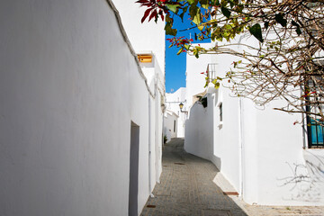 Beautiful streets of Vejer de la Frontera, Spain, Andalusia region, Costa de la Luz, Cadiz...