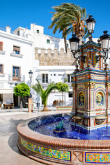 Beautiful streets of Vejer de la Frontera, Spain, Andalusia region, Costa de la Luz, Cadiz district, White Towns, Iberian Peninsula, Old town. Ruta de los Pueblos Blancos