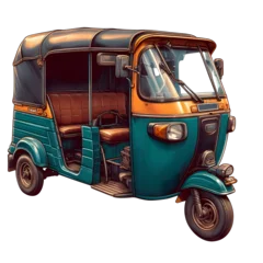 Deurstickers auto rickshaw illustrations Isolated on Transparent Background © Abuhena