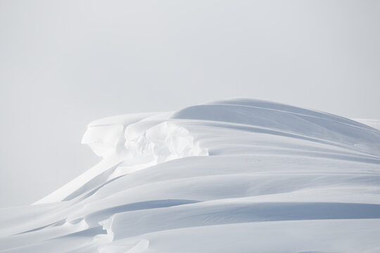 Large white snow drift cornice winter landscape