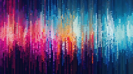 Digital pixel noise abstract design. Colorful trendly background.