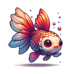 Mollie's Beautiful fish illustrations are Isolated on Transparent Background