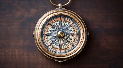 Brass antique compass