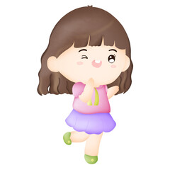 little girl with lollipop