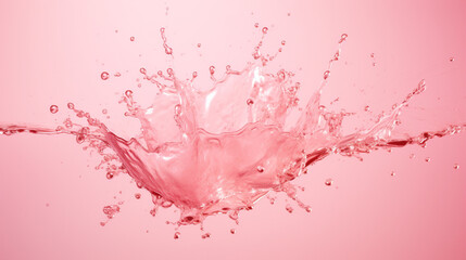 pink splash isolated on pink background - 687014327