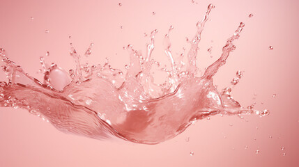 pink water splash background - 687014356