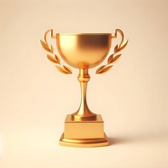 gold trophy cup isolated on clean background - obrazy, fototapety, plakaty