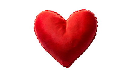 Red Heart shaped Pillow, cushion On transparent background Png