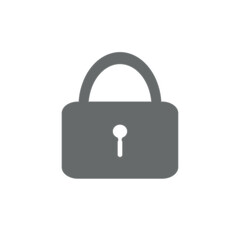 The lock icon. Vector illustration of the icon symbol. Lock icon in fashionable flat design style