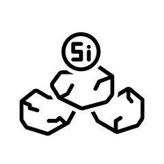 Black line icon for Silicon