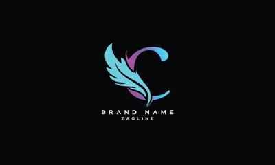 Obraz premium C, Abstract initial monogram letter alphabet logo design