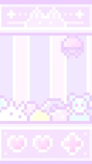 16:9ピクセルアートな動物クレーンゲーム壁紙⭐︎