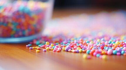 Fototapeta na wymiar Colorful candy sprinkles