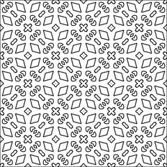  Figures from lines.Abstract background. Black  pattern for web page, textures, card, poster, fabric, textile. Repeat pattern. 