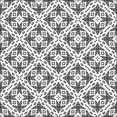  Figures from lines.Abstract background. Black  pattern for web page, textures, card, poster, fabric, textile. Repeat pattern. 