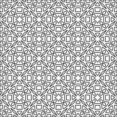  Figures from lines.Abstract background. Black  pattern for web page, textures, card, poster, fabric, textile. Repeat pattern. 