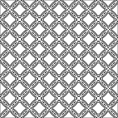 Fototapeta premium Figures from lines.Abstract background. Black pattern for web page, textures, card, poster, fabric, textile. Repeat pattern. 