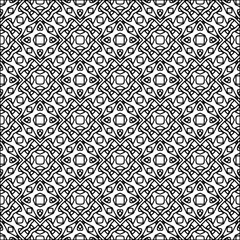  Figures from lines.Abstract background. Black  pattern for web page, textures, card, poster, fabric, textile. Repeat pattern. 