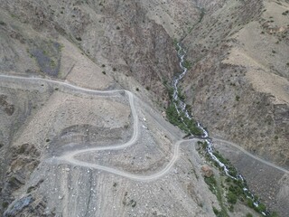 Dangerous road of little Pamir, Wakhan corridor  