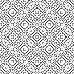 
 Figures from lines.Abstract background. Black  pattern for web page, textures, card, poster, fabric, textile. Repeat pattern. 