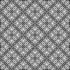 
 Figures from lines.Abstract background. Black  pattern for web page, textures, card, poster, fabric, textile. Repeat pattern. 