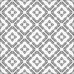 
 Figures from lines.Abstract background. Black  pattern for web page, textures, card, poster, fabric, textile. Repeat pattern. 