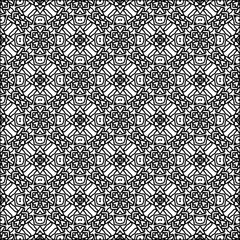 
 Figures from lines.Abstract background. Black  pattern for web page, textures, card, poster, fabric, textile. Repeat pattern. 