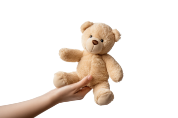 laughing baby listening music with headphones isolated with transparent background