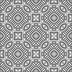 
 Figures from lines.Abstract background. Black  pattern for web page, textures, card, poster, fabric, textile. Repeat pattern. 