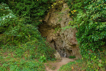 A small cave in Martin Brod in the Una National Park. Una-Sana Canton, Federation of Bosnia and Herzegovina. Early September