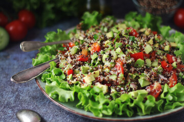 Quinoa and avocado salad - typical food in Peru