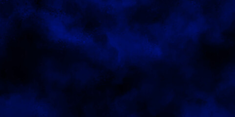 Blue background with clouds, dark blue grunge texture with grainy, Light ink canvas for modern creative grunge design. Watercolor on deep dark blue paper background. Vivid textured aquarelle painted