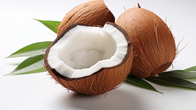 A coconut isolated on a white background