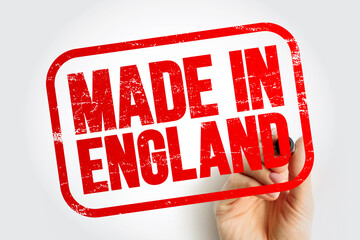 MADE IN ENGLAND text stamp, business concept background