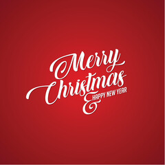 Happy new year. Merry Christmas. Text vector illustration. Suitable for templates, greeting cards, social media etc