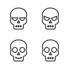 Skull icon set vector illustration