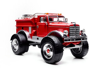 A toy fire engine, ideal for emergency rescue scenarios - obrazy, fototapety, plakaty