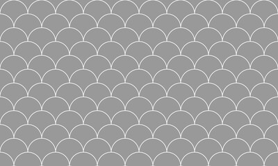 Grey fish scale geometric seamless pattern. Vector Repeating Texture. © Thongchai Jindaphant