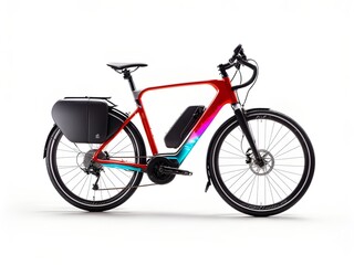 A sleek and modern bicycle with integrated LED lights for visibility