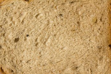 It is a close-up image of whole grain bread.