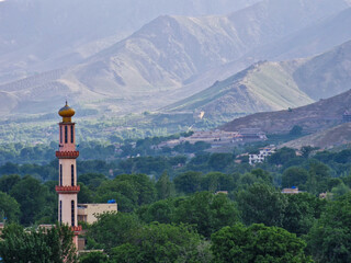 Mosque in Afghanistan mountains 